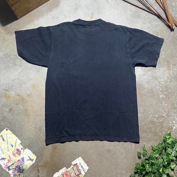 Vintage 90s “Moose Crossing” Faded Black Nature Tee Mens Large Animal Shirt - Picture 3 of 4